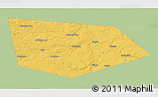 Savanna Style 3D Map of Uinskiy, single color outside