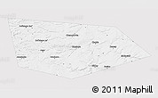 Silver Style 3D Map of Uinskiy, single color outside