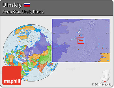 Political Location Map of Uinskiy
