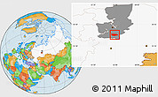 Political Location Map of Uinskiy, highlighted country, highlighted parent region