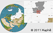 Satellite Location Map of Uinskiy, highlighted country, highlighted parent region