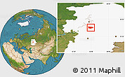 Satellite Location Map of Uinskiy, highlighted grandparent region