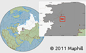 Savanna Style Location Map of Uinskiy, highlighted country, highlighted grandparent region, hill shading