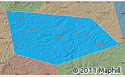 Political Map of Uinskiy, semi-desaturated