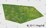 Satellite Map of Uinskiy, single color outside