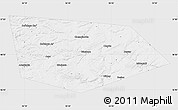Silver Style Map of Uinskiy, single color outside