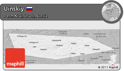 Gray Panoramic Map of Uinskiy