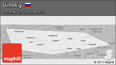 Gray Panoramic Map of Uinskiy
