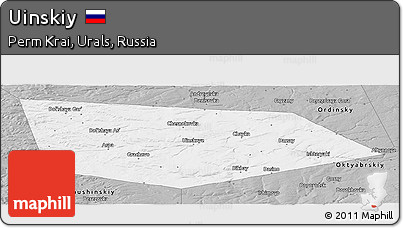 Gray Panoramic Map of Uinskiy