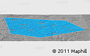 Political Panoramic Map of Uinskiy, desaturated