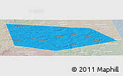 Political Panoramic Map of Uinskiy, lighten, semi-desaturated