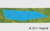 Political Panoramic Map of Uinskiy, satellite outside