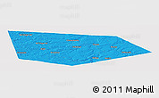 Political Panoramic Map of Uinskiy, single color outside