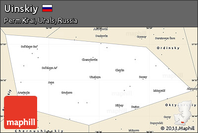 Classic Style Simple Map of Uinskiy