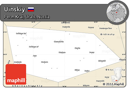 Classic Style Simple Map of Uinskiy