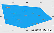 Political Simple Map of Uinskiy, single color outside