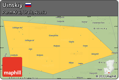 Savanna Style Simple Map of Uinskiy
