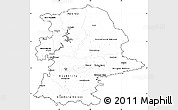 Blank Simple Map of Urals, cropped outside
