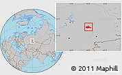 Gray Location Map of Pervouralsk