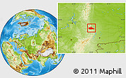 Physical Location Map of Pervouralsk