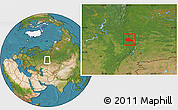 Satellite Location Map of Pervouralsk