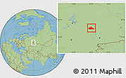 Savanna Style Location Map of Pervouralsk
