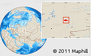 Shaded Relief Location Map of Pervouralsk