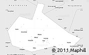 Silver Style Simple Map of Pervouralsk