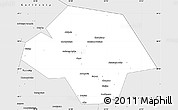 Silver Style Simple Map of Taborinskiy
