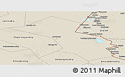 Shaded Relief Panoramic Map of Akhtubinskiy