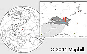 Blank Location Map of Elabuga, highlighted parent region, highlighted grandparent region
