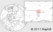 Blank Location Map of Kazan