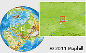 Physical Location Map of Kazan
