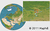 Satellite Location Map of Kazan