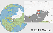 Savanna Style Location Map of Kazan, highlighted country, highlighted grandparent region
