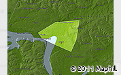 Physical Map of Kazan, darken