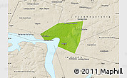 Physical Map of Kazan, shaded relief outside