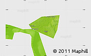 Physical Map of Kazan, single color outside