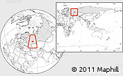 Blank Location Map of Republic of Tatarstan, highlighted country, within the entire country