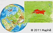 Physical Location Map of Republic of Tatarstan