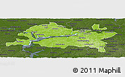 Physical Panoramic Map of Republic of Tatarstan, darken