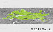 Physical Panoramic Map of Republic of Tatarstan, desaturated