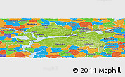 Physical Panoramic Map of Republic of Tatarstan, political outside