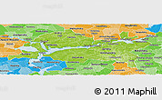 Physical Panoramic Map of Republic of Tatarstan, political shades outside