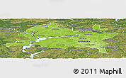 Physical Panoramic Map of Republic of Tatarstan, satellite outside