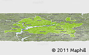 Physical Panoramic Map of Republic of Tatarstan, semi-desaturated