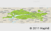 Physical Panoramic Map of Republic of Tatarstan, shaded relief outside