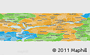 Political Shades Panoramic Map of Republic of Tatarstan