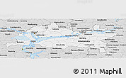 Silver Style Panoramic Map of Republic of Tatarstan