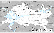 Gray Simple Map of Republic of Tatarstan